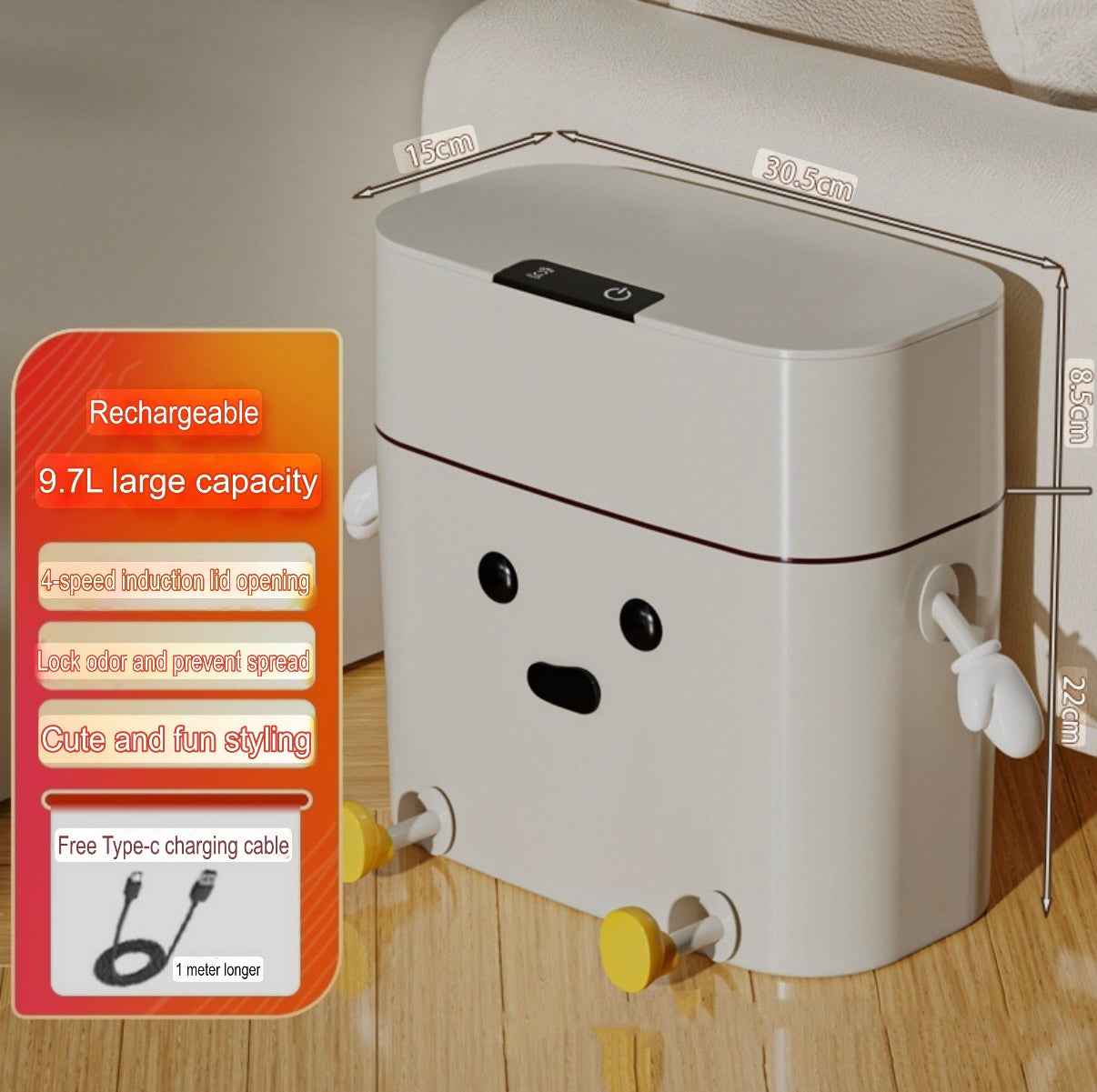 Smart sensor trash can new style home