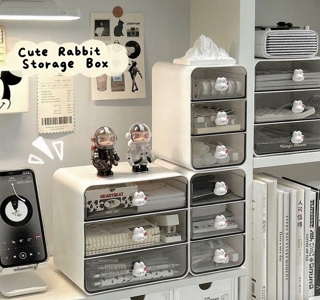 Desktop drawer storage box for office desk cosmetics