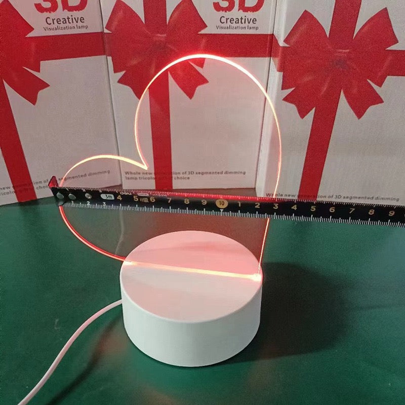 3d handwritten message board night light