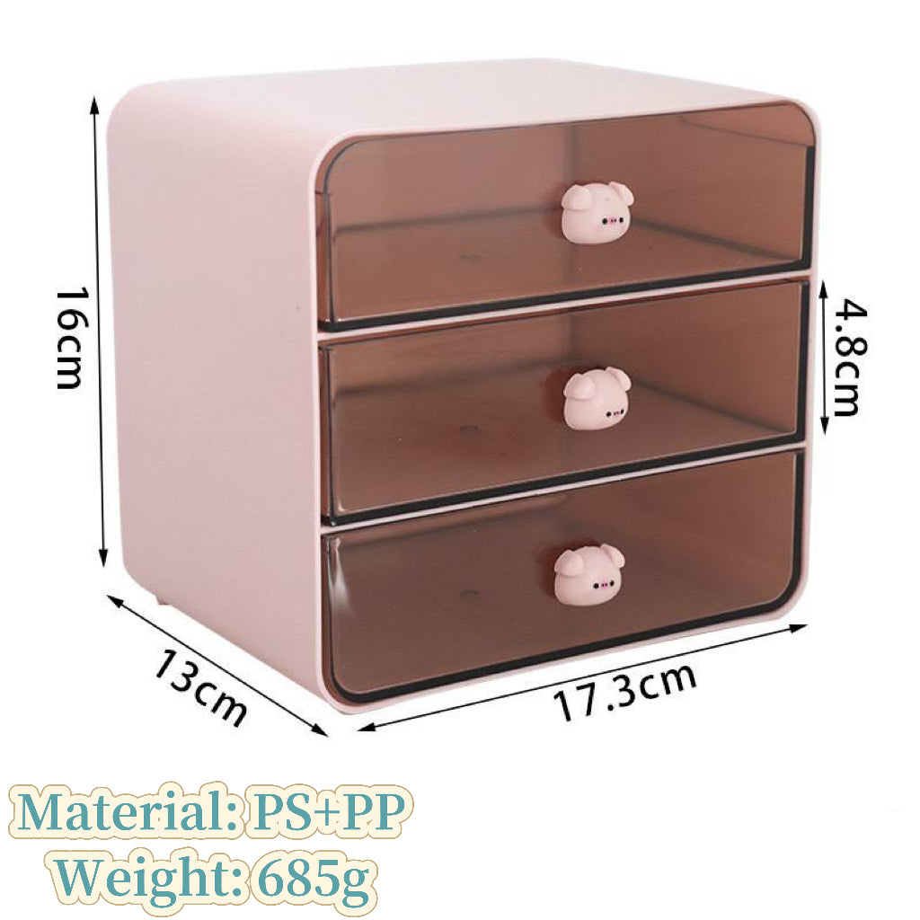 Desktop drawer storage box for office desk cosmetics