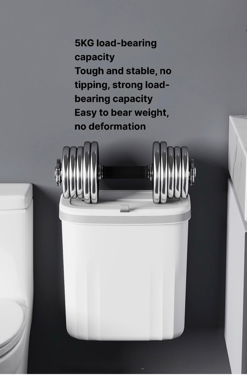 Wall Mounted Hanging Kitchen Trash Can – No Drilling, Space-Saving, Odor-Sealed